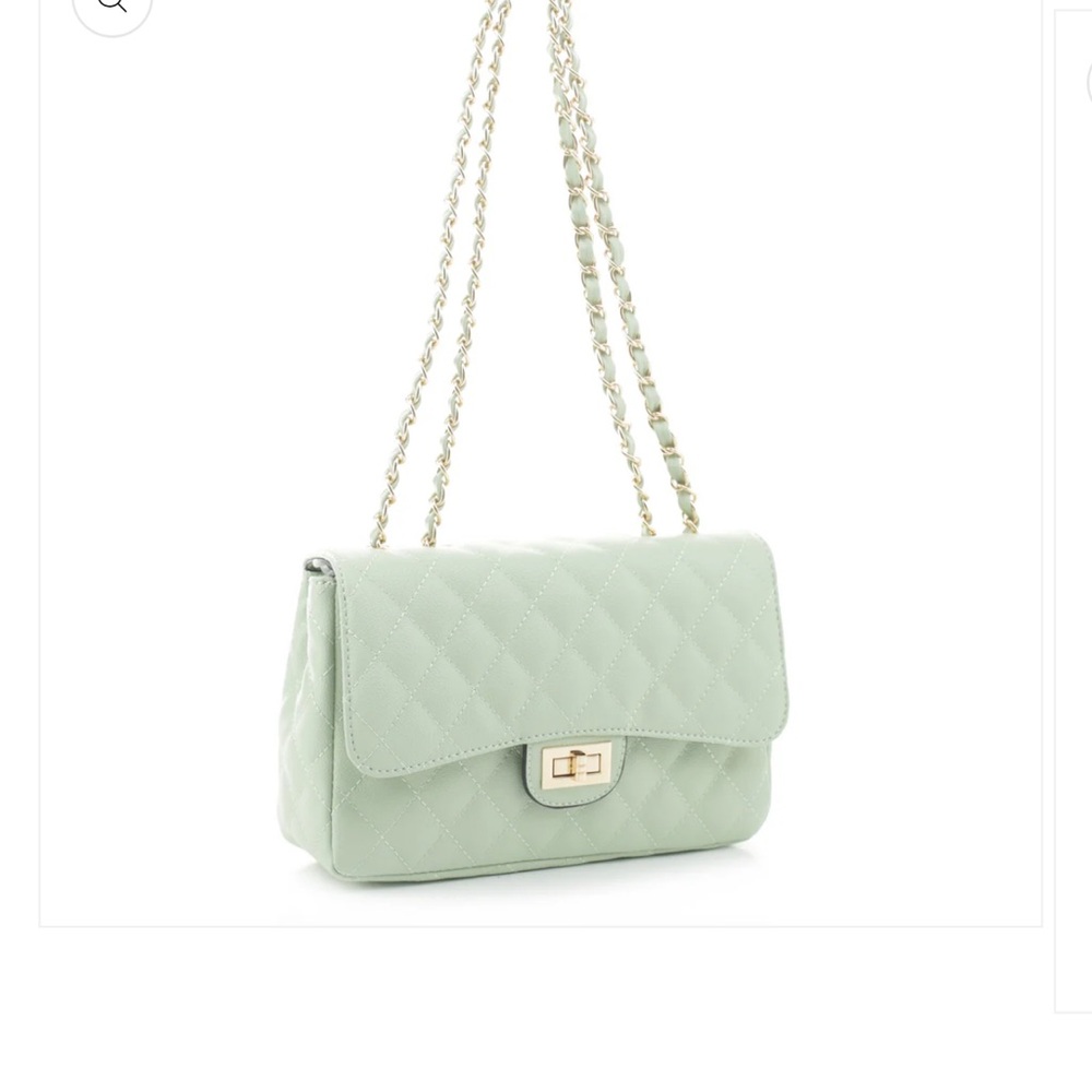 Isabelle “Whitley” Quilted Crossbody Bag “It” Spring Color in Mint-NEW